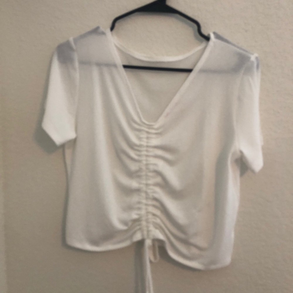 White crop top